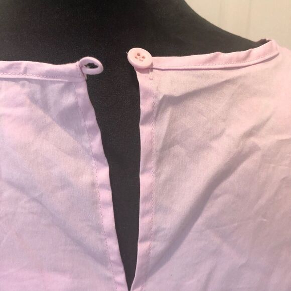 Signature Studio pink ruffle peplum sleeveless top - Picture 6 of 9